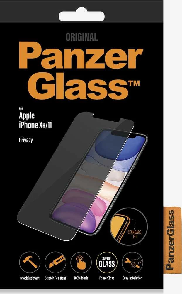 Panzer Glass PanzerGlass | P2662 | Ekrano apsauga | Apple | iPhone Xr/11 | Grūdintas stiklas | Skaidrus | Konfidencialumo filtras; Nedūžtančios filmas (sulaiko stiklą ir apsaugo nuo stiklo šukių dūžtant); Lengvas montavimas su pilnais klijais; Suderinamas su visais dėklais; Anti-glare danga (sumažina šviesos atspindį); Mėlyna šviesos mažinimas; Oleofobinis sluoksnis (antibakterinis + antipirštų atspaudai); 100% prisilietimo išsaugojimas; Išlaiko visas telefono funkcijas
