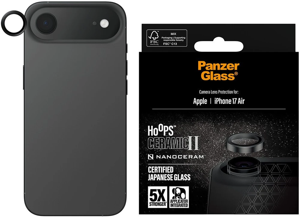 Panzer Glass „PanzerGlass Hoops Ceramic II“ grūdintas stiklas „iPhone Air“ objektyvui