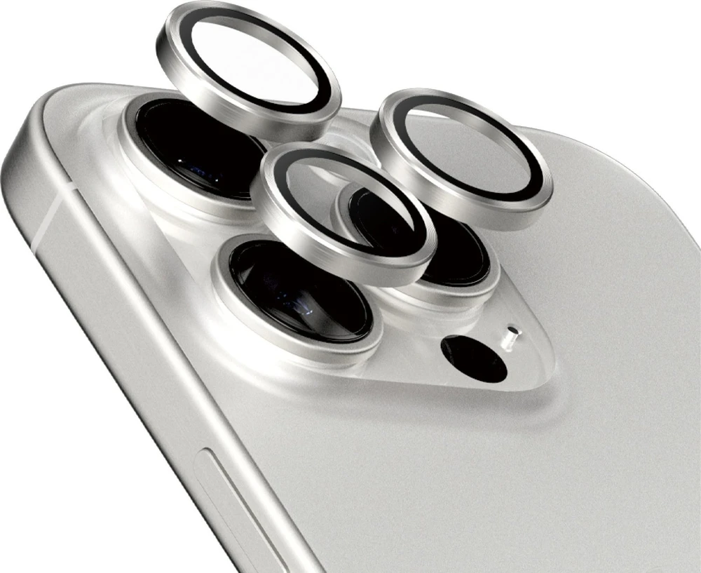 Panzer Glass PanzerGlass Hoops iPhone 15 Pro, Pro Max Baltas Titanium