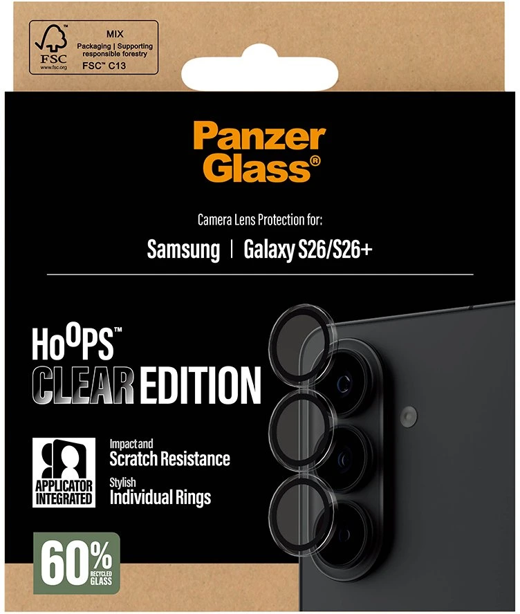 „Panzer Glass PanzerGlass Hoops“ objektyvo apsauga, skirta „Samsung Galaxy S26/S26+“