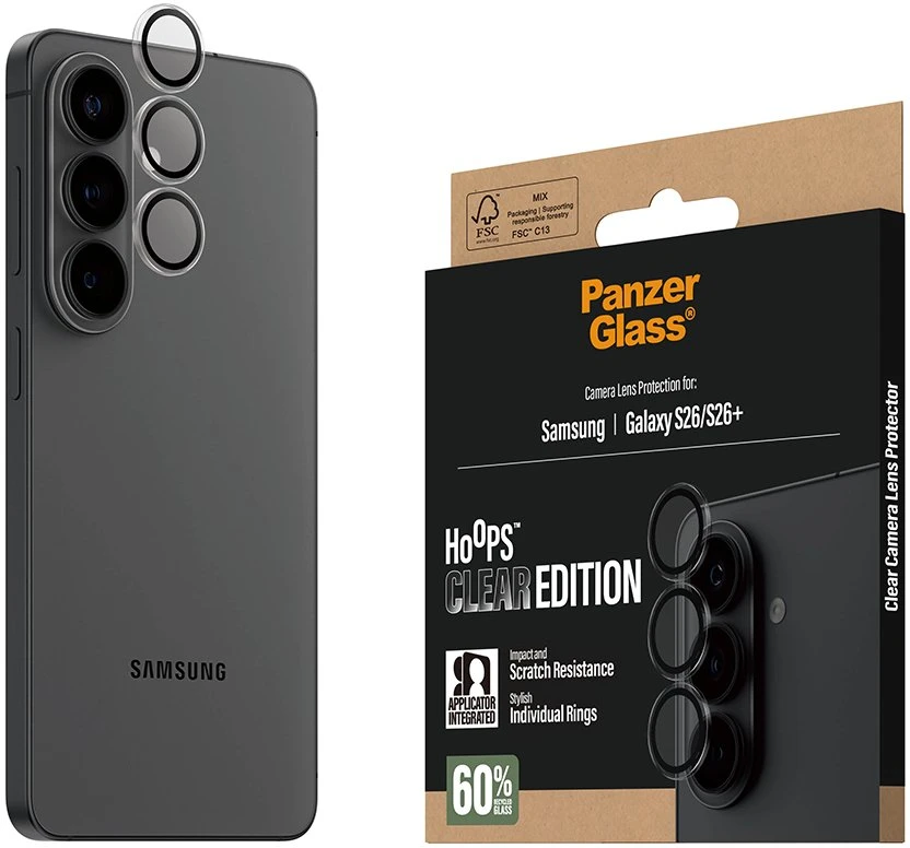 „Panzer Glass PanzerGlass Hoops“ objektyvo apsauga, skirta „Samsung Galaxy S26/S26+“