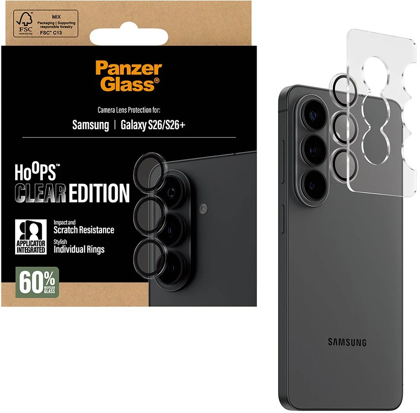 „Panzer Glass PanzerGlass Hoops“ objektyvo apsauga, skirta „Samsung Galaxy S26/S26+“