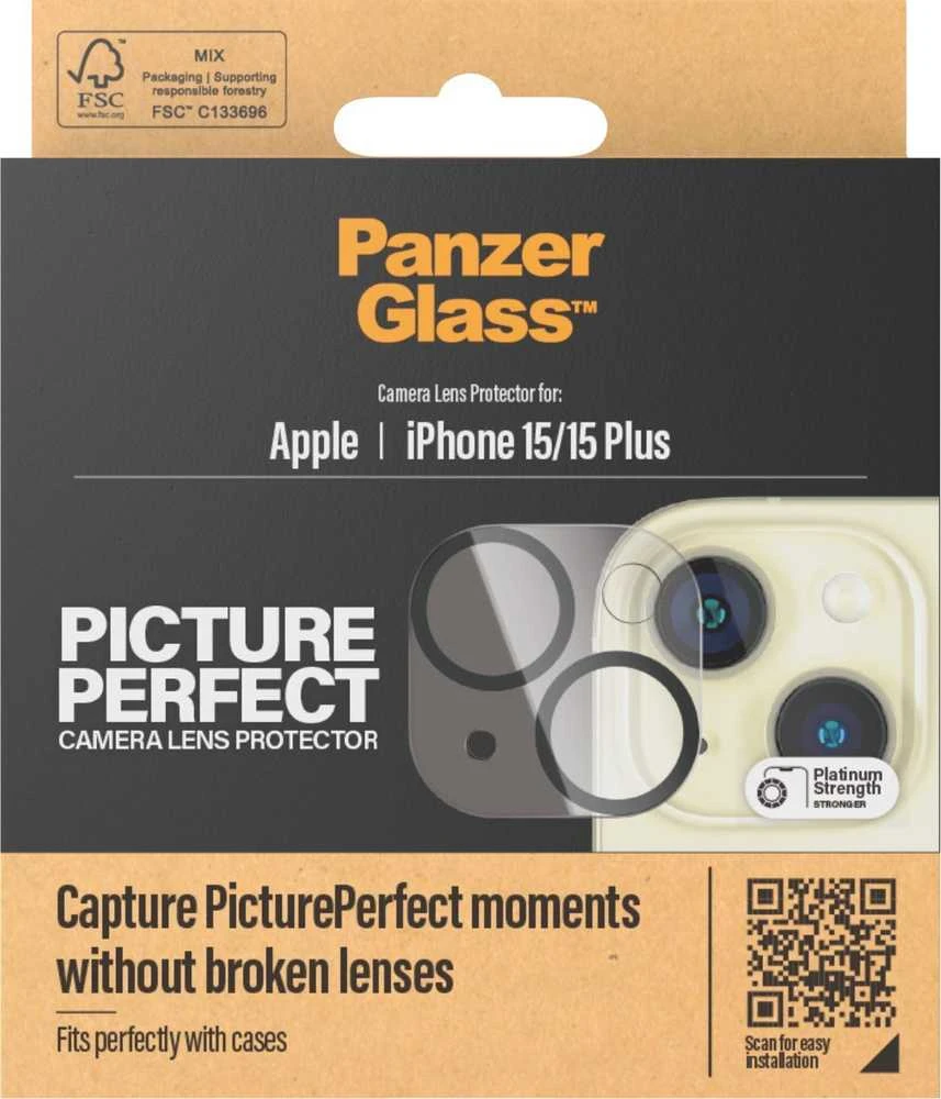 Panzer Glass PanzerGlass PicturePerfect fotoaparato objektyvo apsauga iPhone 2023 6.1 | 6.7 | PanzerGlass | 1136 | Apple | Apple iPhone 15, 15 Plus | Stiklas | Juodas/Skaidrus | Objektyvo apsauga - stiklas