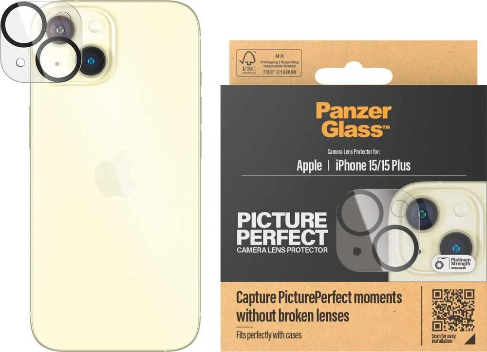 Panzer Glass PanzerGlass PicturePerfect fotoaparato objektyvo apsauga iPhone 2023 6.1 | 6.7 | PanzerGlass | 1136 | Apple | Apple iPhone 15, 15 Plus | Stiklas | Juodas/Skaidrus | Objektyvo apsauga - stiklas