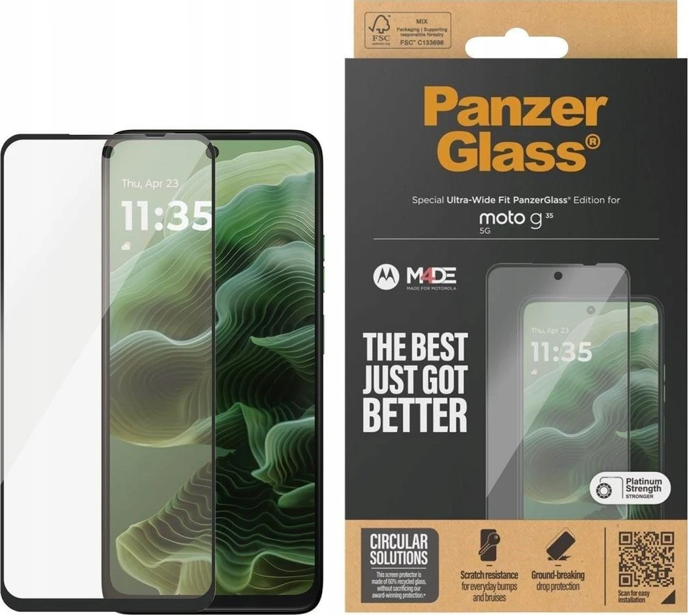 Panzer Glass PanzerGlass Motorola moto g35 5G Ekrano apsauga Ultra-Wide Fit 6596