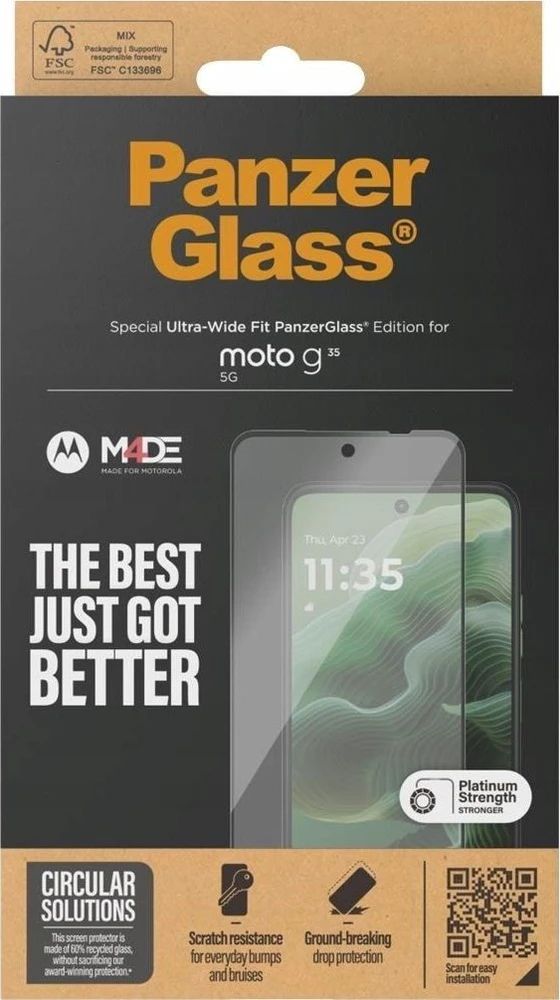Panzer Glass PanzerGlass Motorola moto g35 5G Ekrano apsauga Ultra-Wide Fit 6596