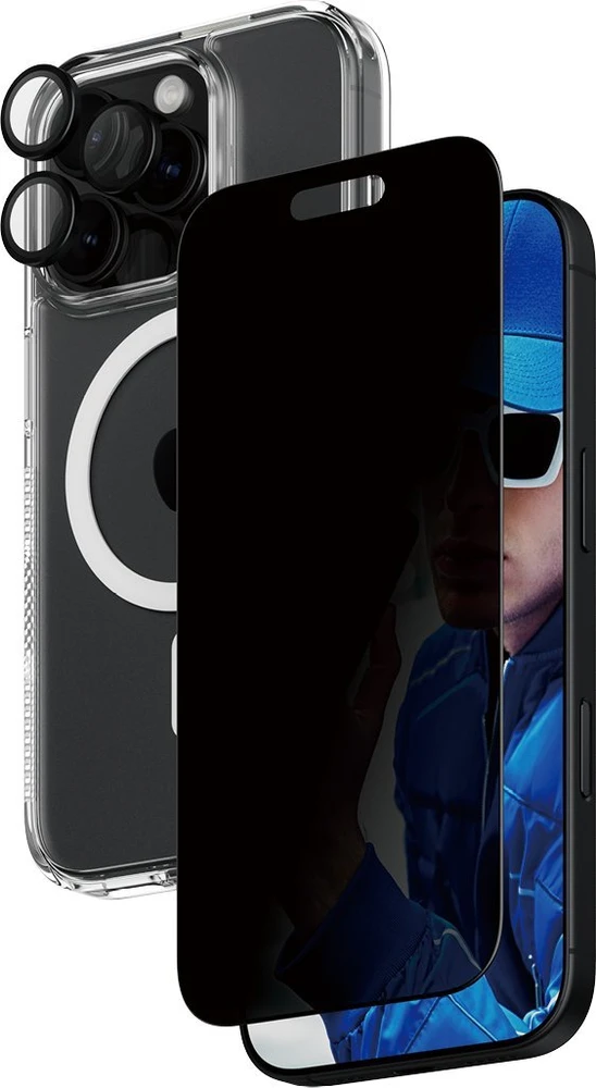 Panzer Glass „PanzerGlass“ – „iPhone 16 Pro 3 viename“ privatumo paketas