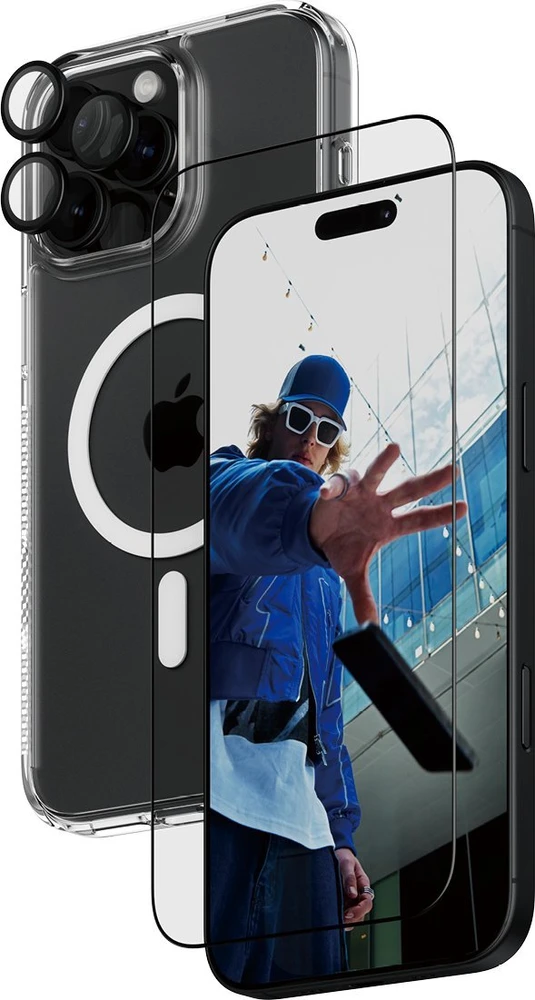 Panzer Glass PanzerGlass Bundle 3in1 Apple iPhone 16 Pro Max 6.9" D3O kietas dėklas + ekrano apsauga UWF+ objektyvas B1294+2864+1284