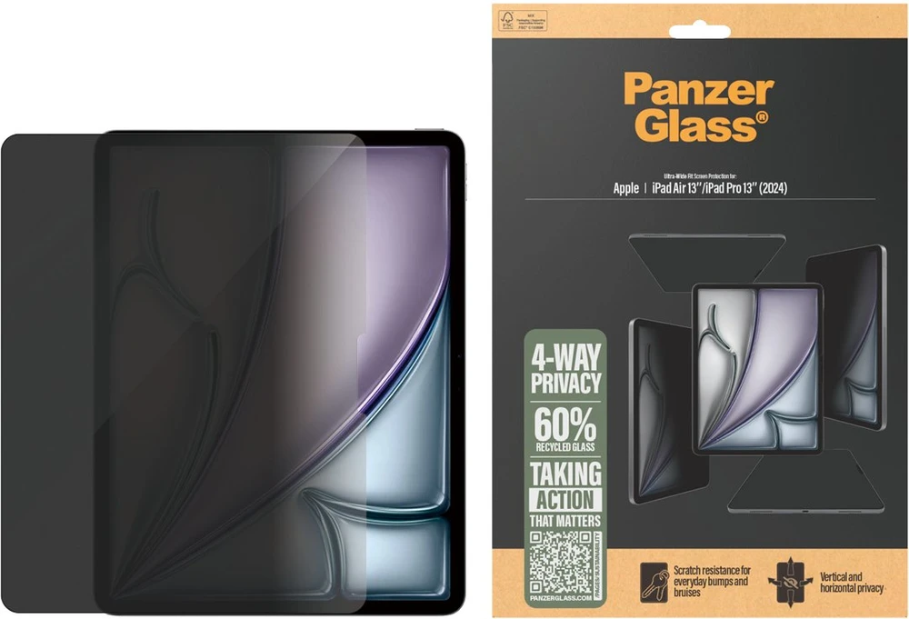 Panzer Glass „PanzerGlass“ 4 krypčių privatumo ekrano apsauga „iPad Air 13 / 13 Pro“