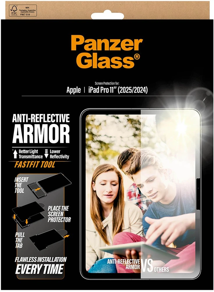 Panzer Glass „PanzerGlass“ antirefleksinė šarvuota ekrano apsauga „iPad Pro 11“