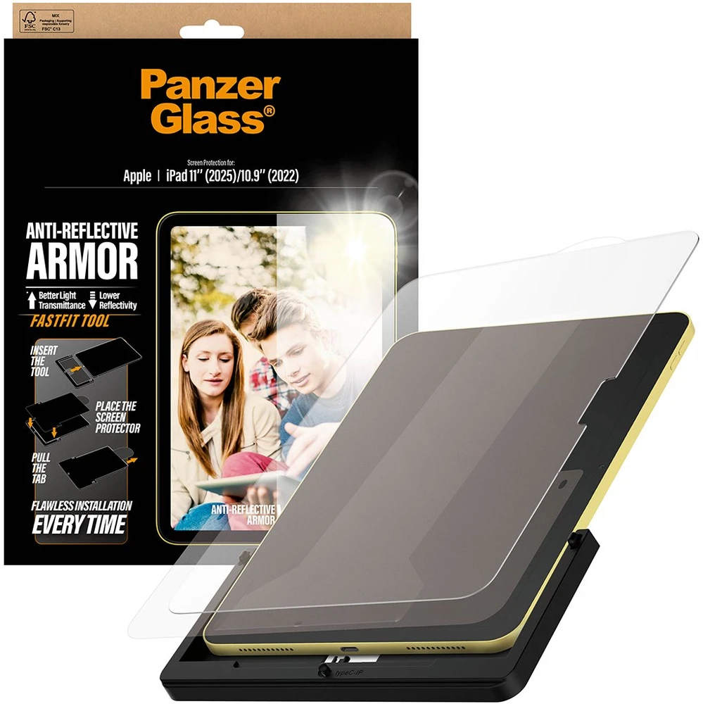 Panzer Glass „PanzerGlass“ neatspindintis šarvuotas ekrano apsauginis dėklas „iPad 11“ / „10.9“
