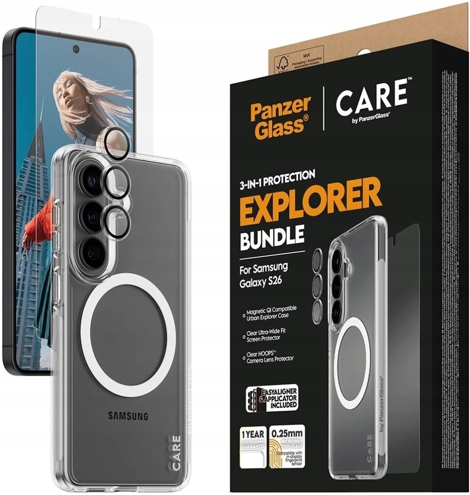Panzer Glass PanzerGlass PanzerGlass CARE by PanzerGlass 3-in-1 Samsung Galaxy S 2026