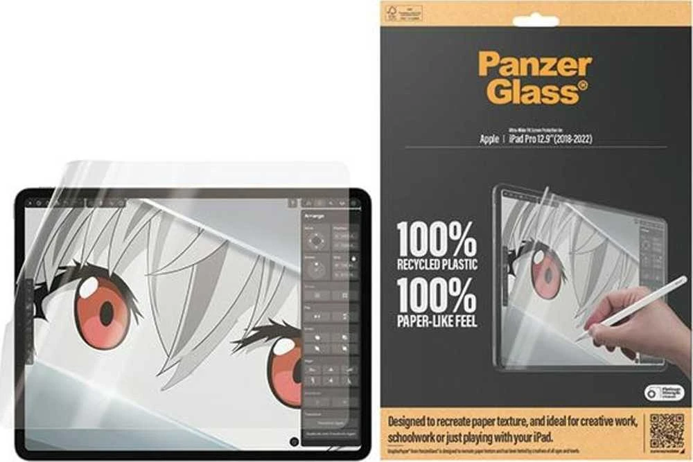 Panzer Glass Antibakterinis PanzerGlass GraphicPopierius plėvelė su akinimo filtru Apple iPad Pro 12.9" 2018 / 2020 / 2021 / 2022 m