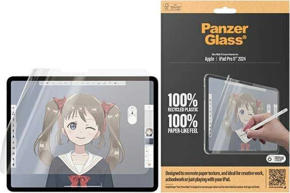 Panzer Glass Apsauginė plėvelė planšetei Apple iPad Pro 11.0 (5GEN) PanzerGlass GraphicPaper Anti Glare, draugiškas dėklui, Ultra-wide Fit 2832