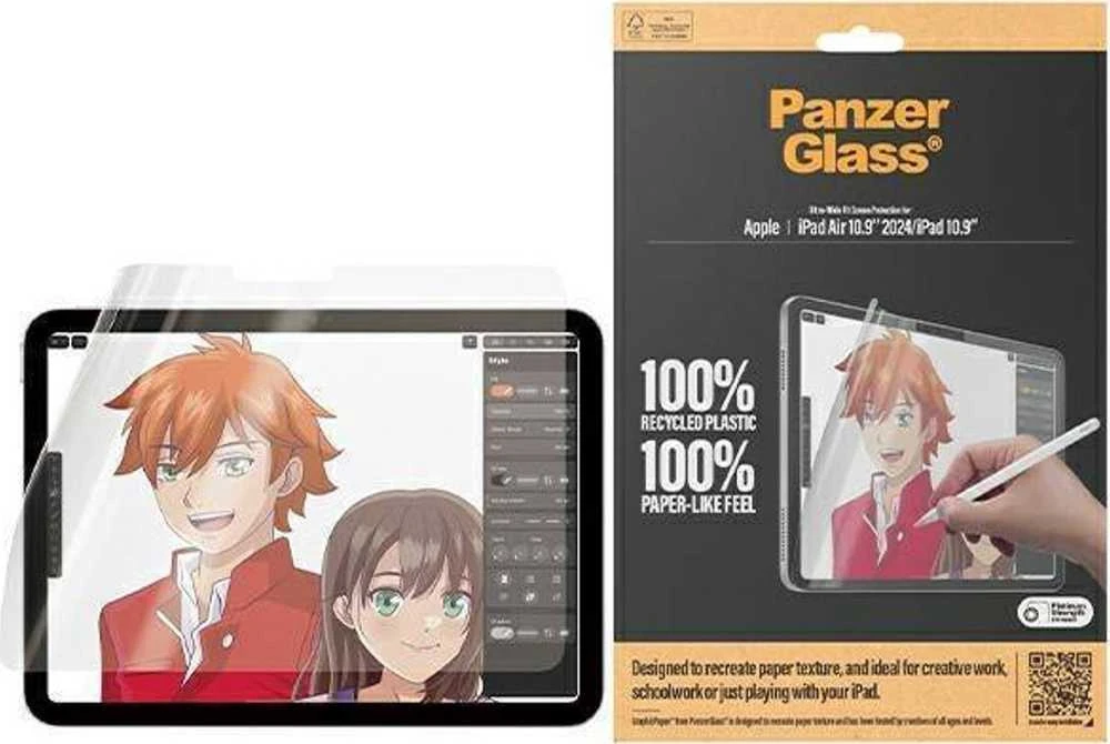 Panzer Glass Apsauginė plėvelė planšetei Apple iPad Air 10.9 (6GEN) PanzerGlass GraphicPaper Anti Glare, draugiškas dėklui, Ultra-wide Fit 2834