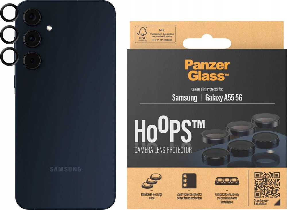 Panzer Glass Samsung Galaxy A55 5G PanzerGlass kameros apsauga (1227) juodos spalvos