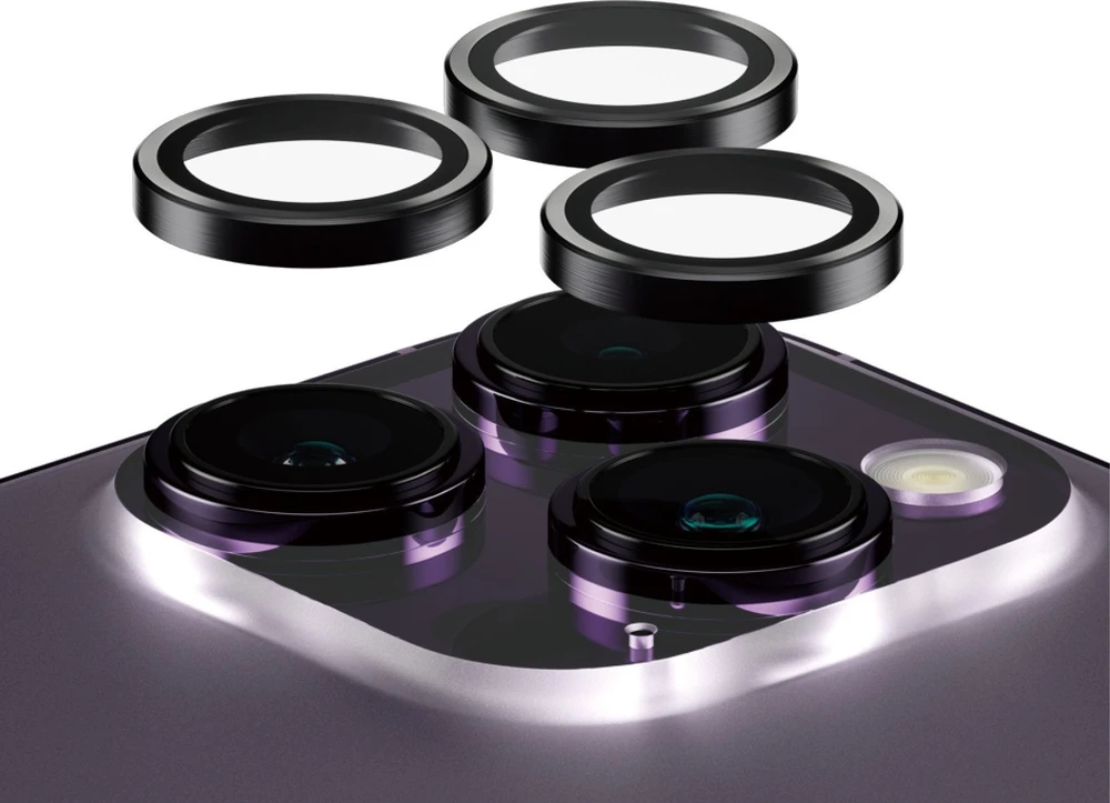 Panzer Glass „PanzerGlass“ – „Hoops“ kameros objektyvo apsauga „iPhone 14 Pro/14 Pro Max“ – juoda