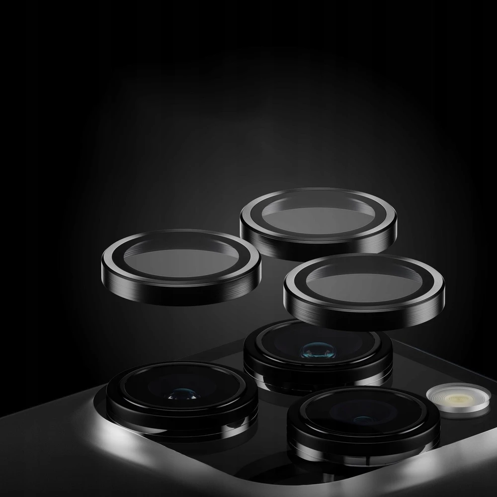 Panzer Glass PanzerGlass™ lankeliai fotoaparato objektyvo apsauga iPhone 15 Pro | 15 Pro Max | Juodas Metalas