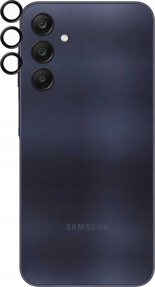 Panzer Glass Apsauginis stiklas 5D Samsung Galaxy A25 5G PanzerGlass Hoops kameros apsauga Hoop Optic Rings juodos spalvos