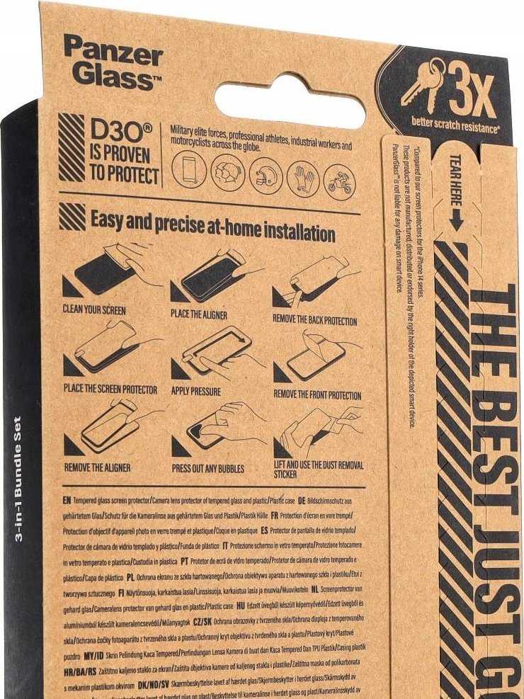 Panzer Glass PanzerGlass Privacy Bundle 3in1 dėklas telefonui skaidrus + privacy glass + kameros apsauga Apple iPhone 15
