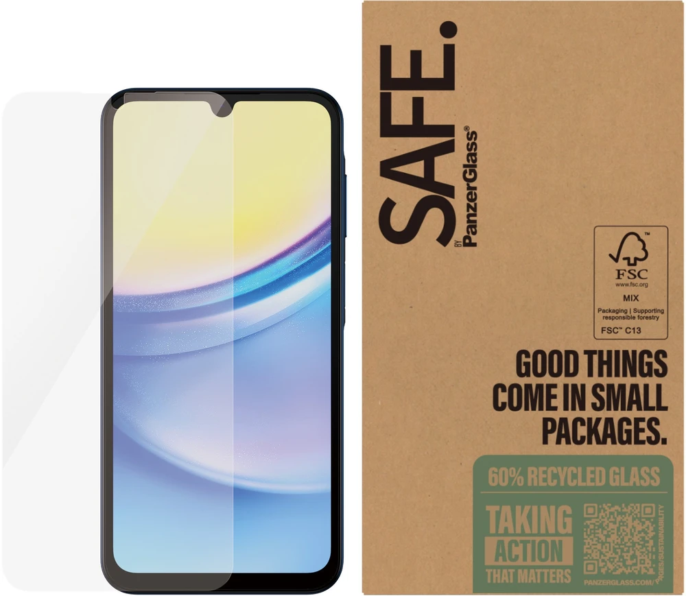 Panzer Glass „PanzerGlass SAFE. by ®“ ekrano apsauga „Samsung Galaxy A16 | A16 5G“ | Itin plataus kampo, „Samsung“, „Samsung – Galaxy A16 4G“, „Samsung – Galaxy A16 5G“, Sauso klijavimo, Atsparus įbrėžimams, Atsparus smūgiams, Permatomas, 1 vnt.