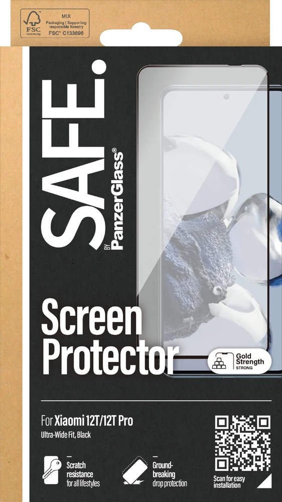 Panzer Glass SAFE iš PanzerGlass ekrano apsauga Xiaomi 12T | 12T Pro | PanzerGlass