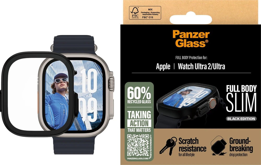 Panzer Glass PanzerGlass Full Body Slim Apple Watch Ultra 2 / Ultra 49mm juodas 3718