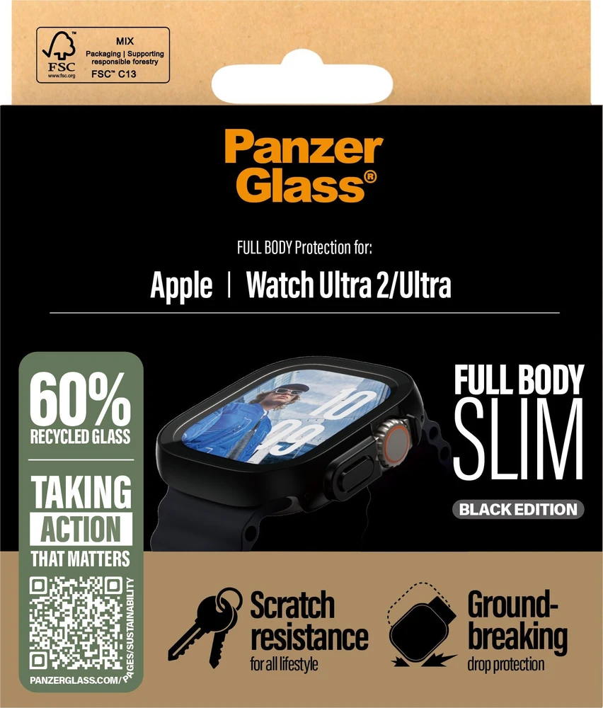 Panzer Glass PanzerGlass Full Body Slim Apple Watch Ultra 2 / Ultra 49mm juodas 3718