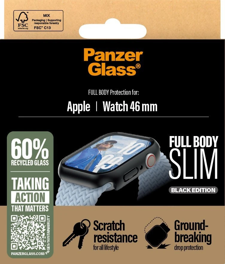Panzer Glass PanzerGlass Snappie Full Body Apple Watch 10 46mm juodas 3717