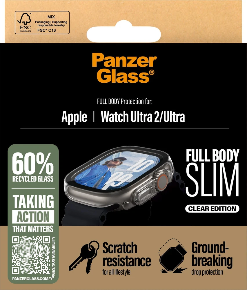 „Panzer Glass“ „PanzerGlass“ viso kūno plonas „Apple Watch Ultra 2“ / „Ultra 49mm“ skaidrus 3715
