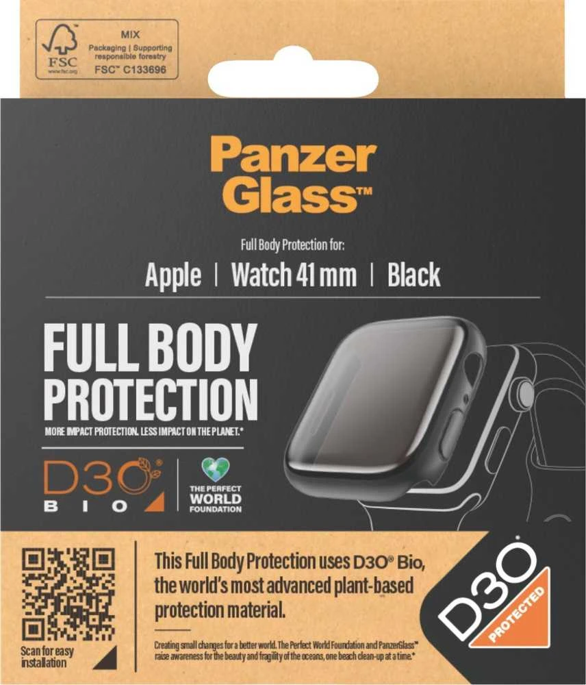 Panzer Glass PanzerGlass | Ekrano apsauga | Apple | 9 serijos laikrodis su D30, 41 mm | Stiklas | Juodas