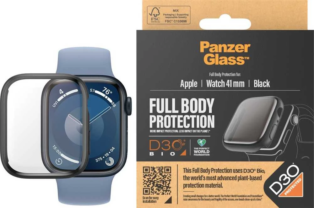 Panzer Glass PanzerGlass | Ekrano apsauga | Apple | 9 serijos laikrodis su D30, 41 mm | Stiklas | Juodas
