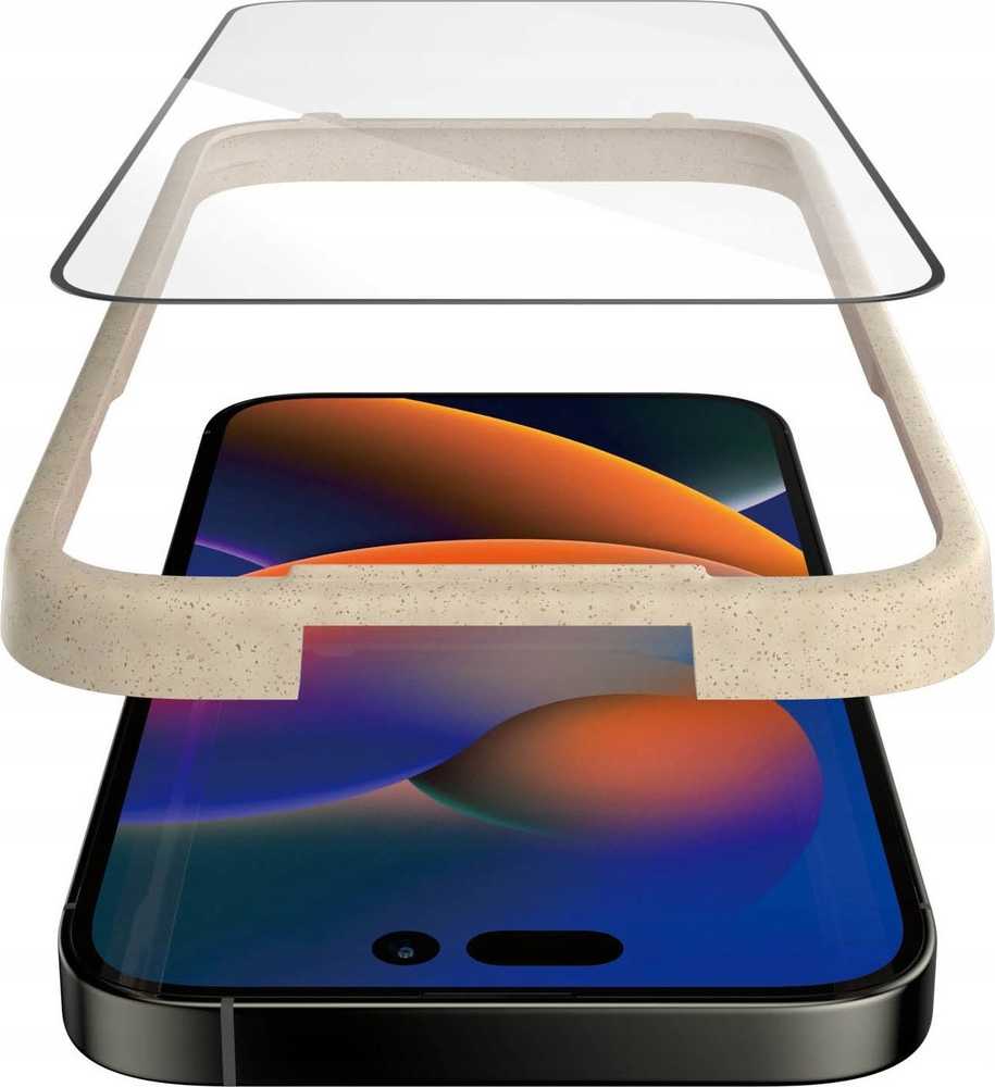 Panzer Glass PREMIUM TEMPERED biometrinio stiklo ekrano apsauga pilnas dangtelis iPhone 2022 6.7'' Pro Max UWF wA AB (Juodas)