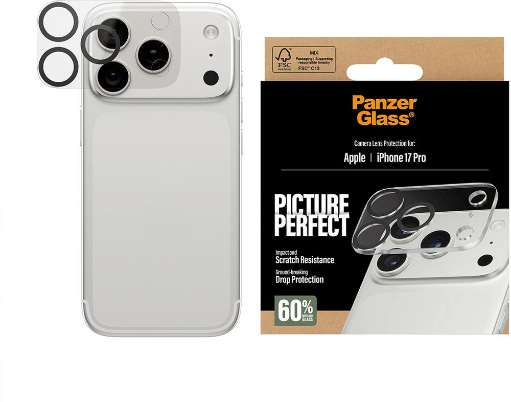 Panzer Glass Grūdintas stiklas na objektyvas PanzerGlass PicturePerfect do iPhone 17 Pro / 17 Pro Max