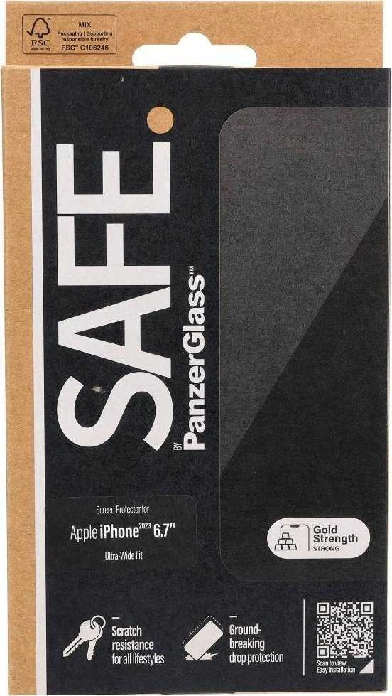 Panzer Glass PanzerGlass | SAUGU | Ekrano apsauga | Apple | iPhone 15 PLUS | Stiklas | Išvalyti | Itin platus pritaikymas