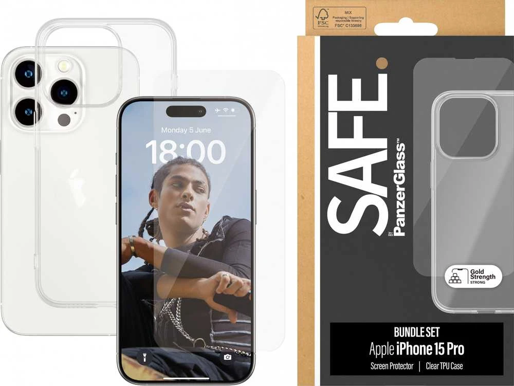Panzer Glass PanzerGlass SAFE. by PanzerGlass 2-in-1-Pack iPhone 15 Pro