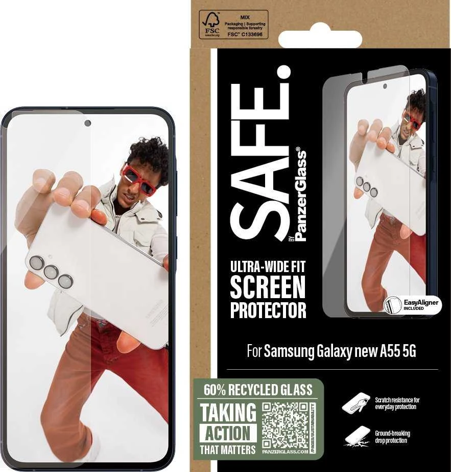 Panzer Glass Apsauginis stiklas SAFE by PanzerGlass Ultra-Wide Fit Samsung Galaxy A56 5G