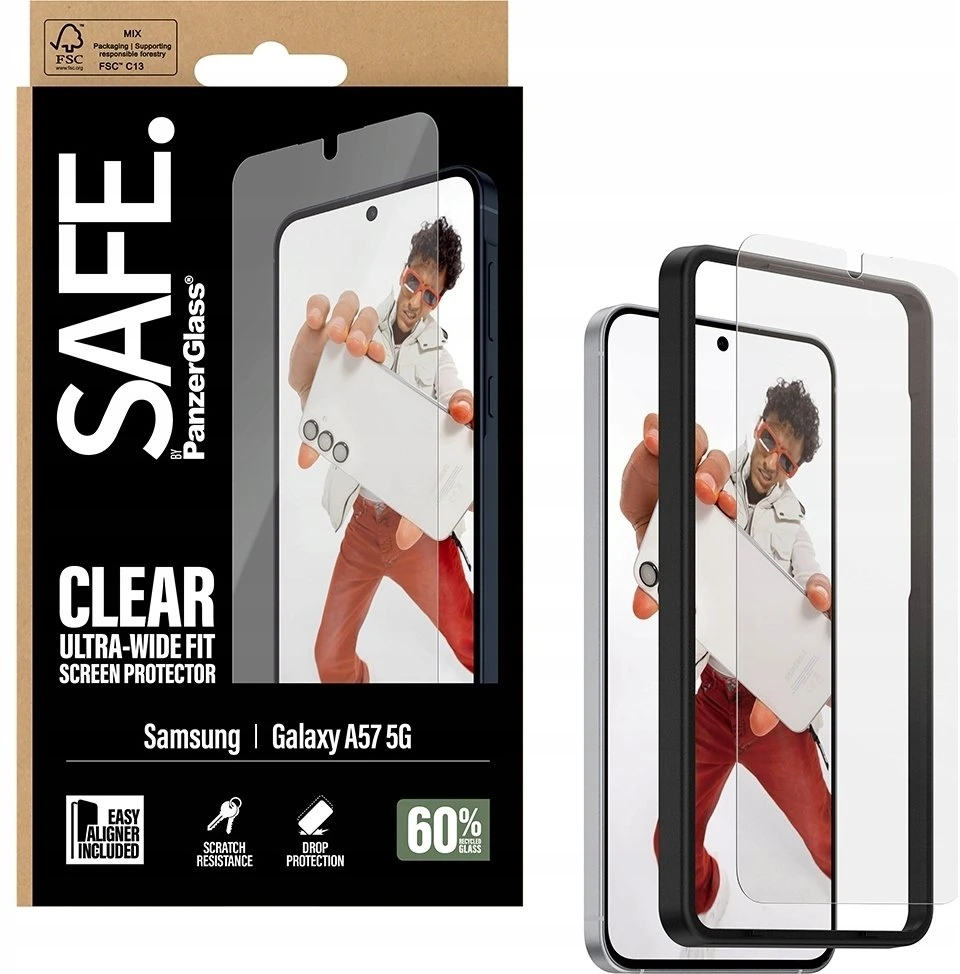 Panzer Glass „PanzerGlass SAFE Displayschutz“ „Samsung Galaxy A57“ | Itin plataus diametro „EasyAligner“