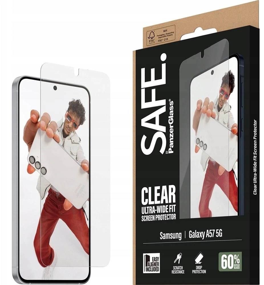 Panzer Glass „PanzerGlass SAFE Displayschutz“ „Samsung Galaxy A57“ | Itin plataus diametro „EasyAligner“