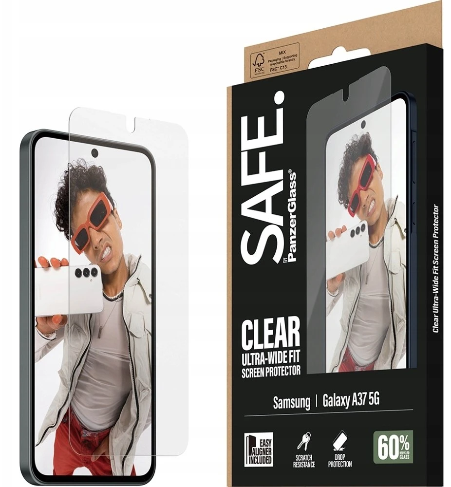 Panzer Glass „PanzerGlass SAFE Displayschutz“ „Samsung Galaxy A37“ | Itin plataus diametro „EasyAligner“