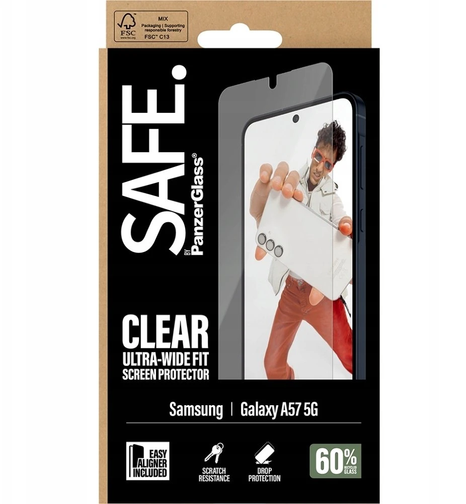 Panzer Glass „PanzerGlass SAFE Displayschutz“ „Samsung Galaxy A57“ | Itin plataus diametro „EasyAligner“