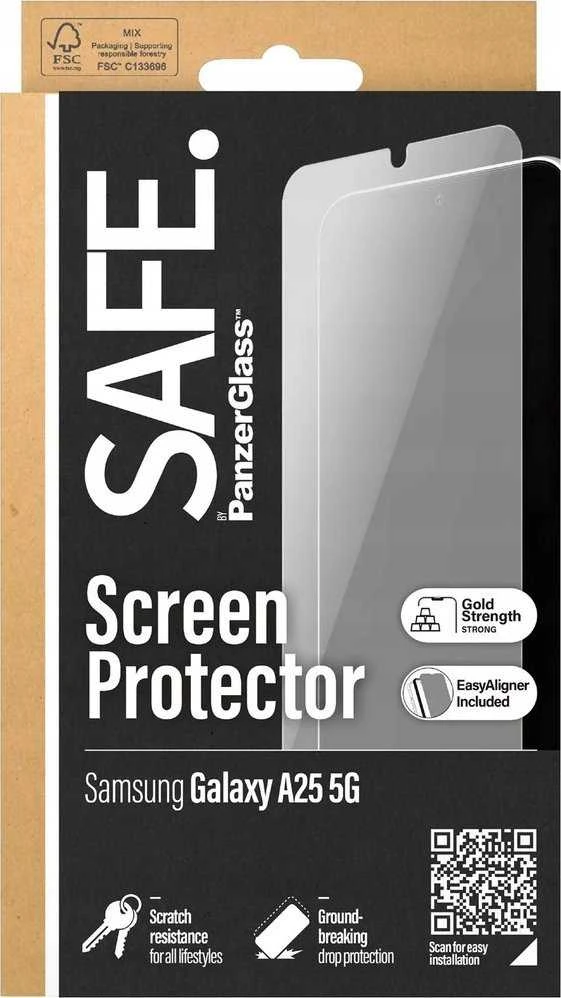 Panzer Glass PPanzerGlass ekrano apsauga Samsung Galaxy A25 5G | Itin platus pritaikymas (skaidrus)