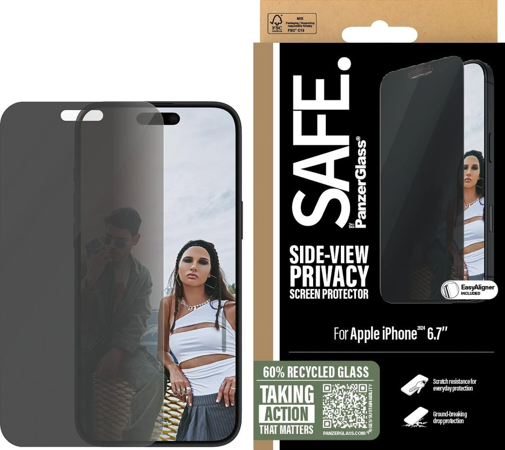 Panzer Glass PanzerGlass Ekrano apsauga | Apple | iPhone 16 Plus | Stiklas | Juodas | Itin platus pritaikymas