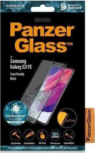 Panzer Glass PanzerGlass | Samsung | Galaxy S22 Ultra | Grūdintas stiklas | Juodas | Draugiškas atvejams. Suderinamas su ultragarsiniu pirštų atspaudų jutikliu. 100% jutiklinis jautrumas. Antibakterinis (sertifikuotas ISO 22196 ir JIS 22810) | Ekrano apsauga