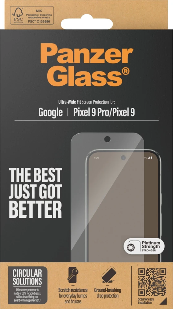 Panzer Glass PanzerGlass Ultra-Wide Fit Google Pixel 9 / 9 Pro Screen Protection 4787