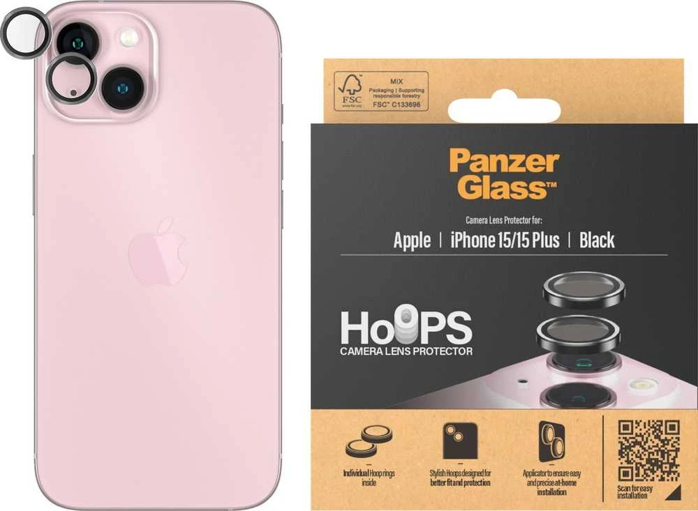 Panzer Glass PanzerGlass™ lankeliai fotoaparato objektyvo apsauga iPhone 15 | 15 plius | Juodas