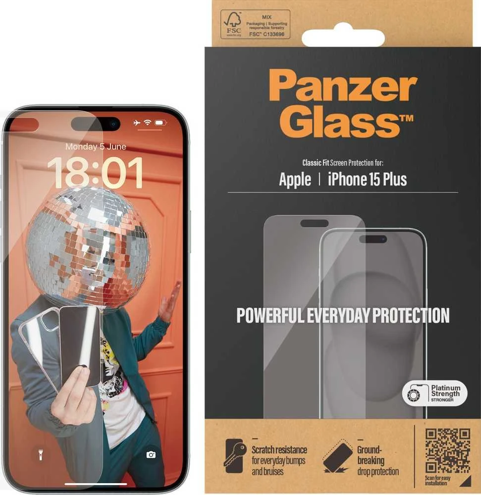 Panzer Glass PanzerGlass | Ekrano apsauga | Apple | IPhone 15 Plus | Stiklas | Skaidrus