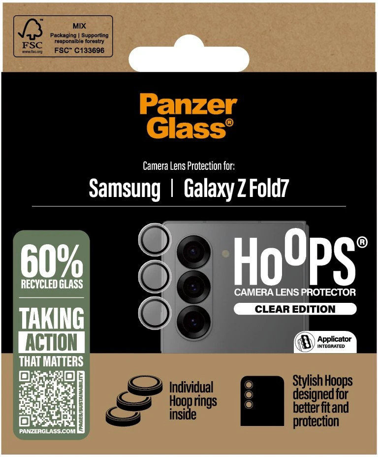 Panzer Glass Grūdinto stiklo objektyvo apsauga „PanzerGlass Hoops“, skirta „Samsung Galaxy Z Fold7“