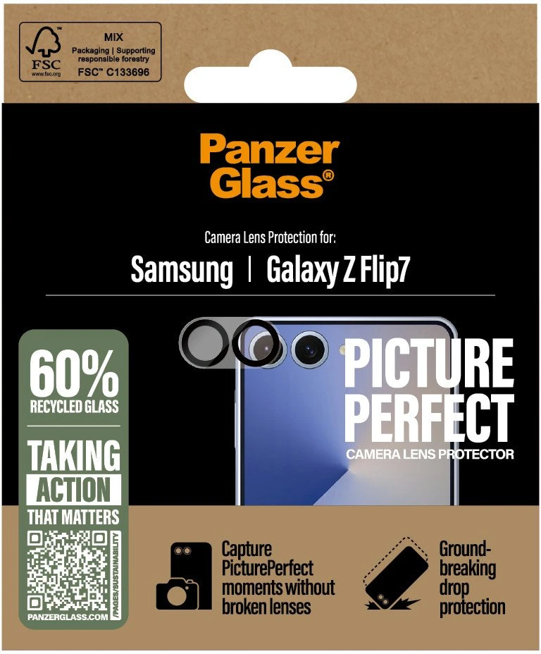 Panzer Glass Grūdintas lęšių stiklas PanzerGlass PicturePerfect, skirtas Samsung Galaxy Z Flip7