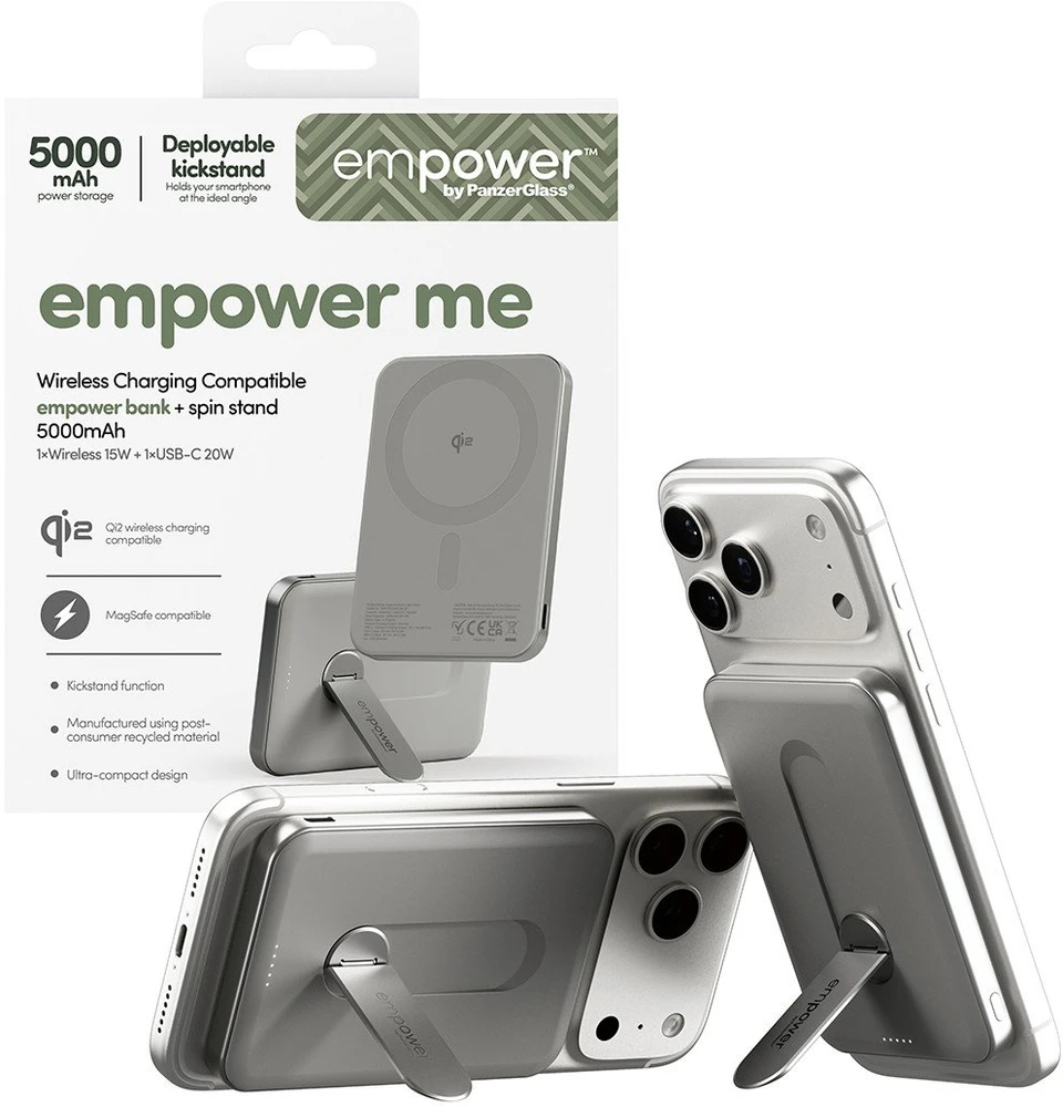 Panzer Glass Powerbank PanzerGlass Bank Spin Stand 5000mAh Pilka